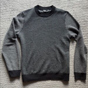Men's Hugo Boss Medium Classy Patterned Black Sweater